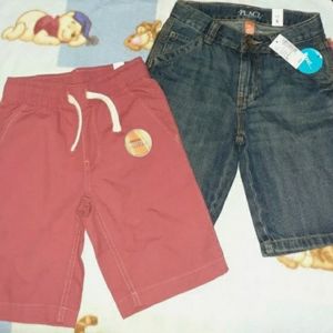2 PR NWT The Childrens Place Shorts Boys SZ 6